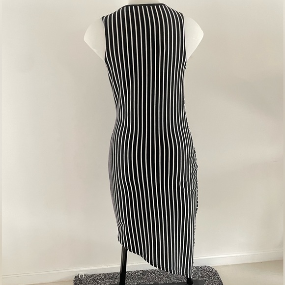 Boohoo Night Stripe Assymetrical Dress - Picture 4 of 6